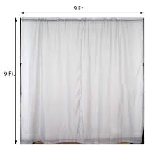 2 Pcs 9 Feet Sheer Organza Backdrops Curtains Drapes Panels Silver L