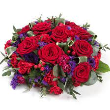 Purple orchid digital wallpaper, pink petaled flowers, purple flowers. Red Rose Purple Posy Funeral Flowers Clitheroe