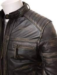 Men S Vintage Leather Biker Jacket Eggesford Men Leather Jacket Men Biker Jacket Leather Jacket Outfit Men