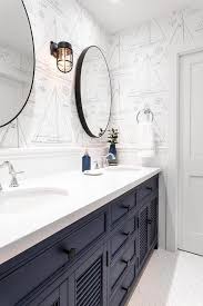 Beach House Renovation Bathroom Wallpaper Options The Zhush Beach House Bathroom Bathrooms Remodel Bathroom Design