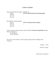 Format dalam membuat surat formal tersebut biasanya dibagi menjadi empat bagian, yaitu, kop surat, nama serta alamat, isi, dan tanda tangan. Doc Tmp 7251 Surat Kuasa Traveloka 1 2 160649860 Hanz Junior Academia Edu