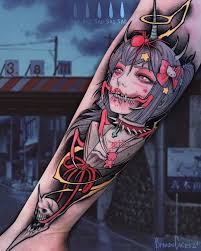 Cute But Gore Anime Tattoo Anime Tattoos Cool Tattoos Sleeve Tattoos