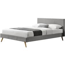 Wenn sie ein doppelbett als bett mit matratze und lattenrost kaufen, sollten sie darauf achten, dass jeder partner die ideale matratze und das ideale lattenrost hat. Juskys Polsterbett Toledo 140x200 Cm Mit Lattenrost Matratze Kopfteil Gepolstert Stoff Bezug Bett Skandinavisch Bettgestell Holz Hellgrau