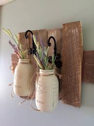 Mason Jar Vases On Wood Planks Diy Vase Rustic Mason Jar Vases Chalk Based Paint Diy Chalkboard