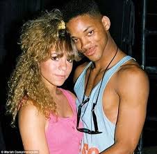 Mariah carey is showing off her figure in st. Mariah Carey Embraces Will Smith In Affectionate 1988 Flashback Friday Snap Daily Mail Online