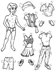 I remember spending hours cutting them out and fitting the clothes perfectly. Paper Doll Coloring Pages Boy Novocom Top