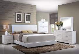 Mirrored accent panels bring extra glitz to the design and make this a stunning set to admire! Lorimar Led Trim Upholstered Bedroom Set Acme Furniture Furniture Cart
