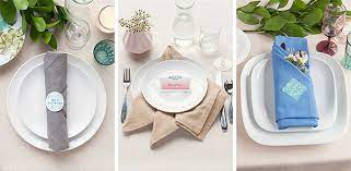 Napkins can also be placed on the left side of the plate or in the glass but again you can give pleats to the napkins so that they look elegant. Table Setting Tips 3 Basic Napkin Folds Party Inspiration
