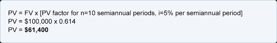 calculating the present value of a 9 bond in a 10 market