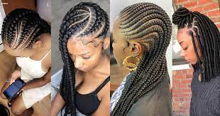 The first hairstyle here is a classic ghana braided hairstyle — but you certainly can't say that it looks like an outdated style. Ghana Braids One Corner Hair Style Welcome To Jules Corner Hair Braiding Styles For Women 1 Their Primary Purpose Is To Protect Your Hair From Natural Elements Like Temperature Humidity Etc