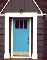 Garage door update with stain! Blue Door Images Colorful Front Doors What Color Should I Paint Mine The Turquoise Front Door Door Color Blue Front Door