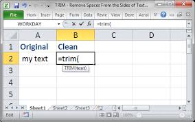 First, we need to select the rage of cells to which we want to remove extra space. Trim Remove Spaces From The Sides Of Text And Extra Ones In The Middle In Excel Teachexcel Com