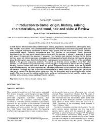 They are reservoirs of fatty tissue. Pdf Introduction To Camel Origin History Raising Characteristics And Wool Hair And Skin A Review