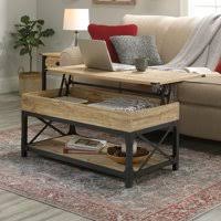 Open shelves for additional storage and display. Sauder Lift Top Coffee Tables Walmart Com