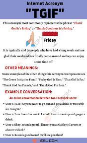 Tgif Meaning What Is The Meaning Of The Popular Acronym Tgif In 2020 Tgif Meaning Meant To Be Sounds Good To Me