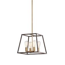 Shop now to explore our wide range of interior & exterior explore our carefully sleected range of pendants. Home Decorators Collection 4 Light 60w Gold Pendant Light Fixture With Dark Bronze Metal F The Home Depot Canada