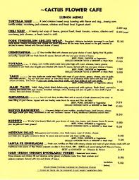 Please contact the restaurant directly for updated info. Menu Of Cactus Flower Cafe In Pensacola Fl 32503