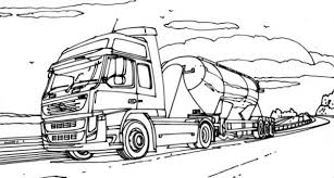 Coloring page with educational implication is a real treasure for parents: Vtn Semi Truck On The Road Coloring Page Download Print Online Coloring Pages For Free Color Nimbus