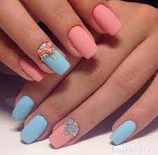 Check spelling or type a new query. 43 Ideas Nails Pink Blue Ring Finger Blue Nail Designs Pink Gel Nails Baby Blue Nails