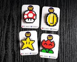 Check spelling or type a new query. Super Mario Mushroom Star Fire Flower Pin Pixel Art Mario Etsy