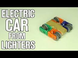 Mini Fast Electric Car That I Made From Cheap Lighters Small Dc Motor Lipo 3 7v Battery And Switch Its A Incredible Cheap Lighters Incredible Toy How To Make