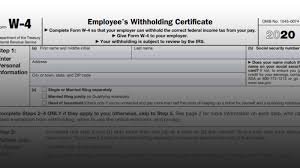 Irs Issues 2020 Form W 4