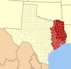 It features a 560 km (350 mi) long coastline on the gulf of mexico in the southeast, and a 3,169 km (1,969 mi) long border with mexico along the rio grande. East Texas Wikipedia