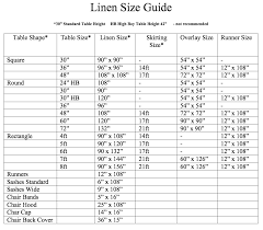 Linen Size Guide For Linen Rentals Sweet 16 Candelabras