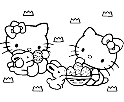 Hello Kitty Pasen Kleurplaat Kleurplaten Gratis Kleurplaten Kinderen Kleuren