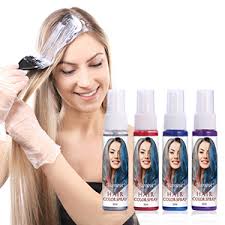 Go for vibrant jewel tones, like purple, blue or green to create a beautiful contrast with your hair color. Hair Colour Spray Temporary Hair Colour Hair Chalk Colourful Hairspray For Diy Hairstyling On Halloween Costume For Carnival Party Christmas Birthday Non Toxic Hair Colour 4 Colours Amazon De Beauty