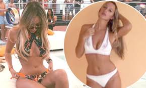 TOWIE's Amber Dowding show off waist in Ibiza | Daily Mail Online