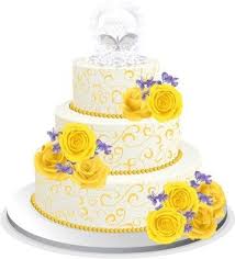 Image Result For 50th Anniversary Cakes With Yellow Roses And Violets Spring Wedding Cake 50th Anniversary Cakes Anniversary Cake