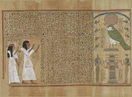 The book of the dead was most commonly written in hieroglyphic script on a papyrus scroll and often illustrated with vignettes depicting the deceased and their journey into the afterlife. Datei Book Of The Dead Of Hunefer Sheet 1 Jpg Wikisource