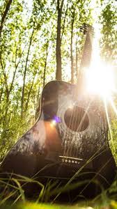 Acoustic Guitar In The Forest Mobile Wallpaper The Mobile Wallpaper Taylor acoustic guitar iphone wallpaper. acoustic guitar in the forest mobile