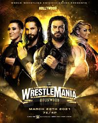 And on @wwenetwork everywhere else! Wwgfx On Instagram Custom Wrestlemania 37 Poster Feat Romanreigns Wwerollins Rhearipley Wwe Alexa Bliss Wwe Prowrestli Wrestlemania Instagram Wwe