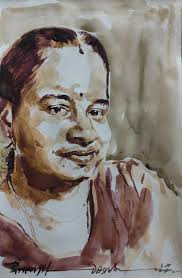 Traditional Sarawakian dancer pyrography art