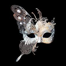 The masquerade mask has not so popular. Gold With White Accents Venetian Butterfly Mask Butterfly Mask Venetian Masquerade Masks Masks Masquerade