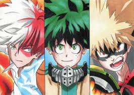 Asking bakugou if he needs help is taken as an insult.he feels inferior when others try to support him. Todoroki Midoriya And Bakugou By Pedr0art On Deviantart
