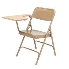 National Public Seating Beige Metal Folding Chair With Right Handed Tablet Arm Set Of 2 5201r The Home Depot Folding Chair Metal Folding Chairs Public Seating