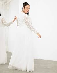 Maybe you would like to learn more about one of these? Asos Edition Curve Fleur Brautkleid Mit Kurz Geschnittenem Verziertem Oberteil Asos