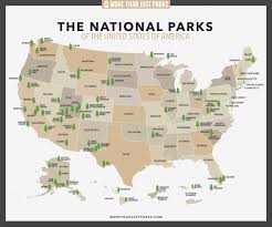 helpful list of national parks by state printable map