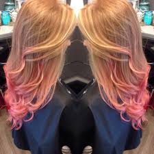 Two colors make up a dip dye; Ginger Hair Pink Tips Dip Dye Pink Hair Orange Hair Red Hair Redhead Colored Hair Ends Pink Hair Dye Dip Dye Hair
