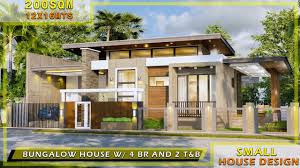 Our 3 bedroom, 2 bath house plans will meet your desire to respect your construction budget. Small House Design 200 Sqm Floor Area Bungalow House With 4 Bedrooms And 2 Bathrooms Youtube
