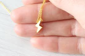 Lightning Bolt Necklace Gold Lightning Bolt Necklace Gold Thunderbolt Necklace Lightning Bolt Necklace Minimalist Necklace Gold Personalized Monogram Necklace