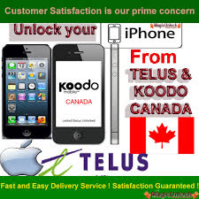 Information on how to unlock your telus mobile device. Iphone 5 4s 4 3gs 3g Permanent Unlocking Service By Imei From Telus Koodo Canada Network