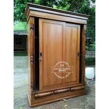 Lemari jati 3 pintu minimalis model pintu sleding/ geser di tokopedia ∙ promo pengguna baru ∙ cicilan 0% ∙ kurir instan. Lemari Baju Pakaian Full Kayu Jati Lemari Pakaian Model Sliding Pintu 2 Ukir Minimalis Free Ongkir Shopee Indonesia