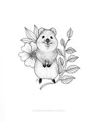 112 Likes 3 Comments Vanessa Bazzano Vanessartisticsoul On Instagram Quokka Yesterday I Didn T Know What To Dr Animal Art Animal Drawings Drawings