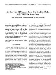 We are the largest assembly and test facility of infineon with a total we are always on the lookout for excellent people in unit process sustaining, process integration, development engineering, project. An Overview Of Nanonet Based Dye Sensitized Solar Cell Dssc In Solar Cloth Nanowire Solar Cell