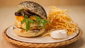 Recette De Hamburger Sante Poulet Champignons Zeste Recipe Food Burgers Sandwiches Burger