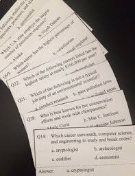 Stem Career Exploration Trivia Game For Middle Or High School Students Fun Game Warm Up Or Brainticklers For Career Exploration Stem Careers High School Fun